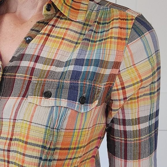 GAP Popover Button Down Shirt Fall Paid Size S #692596 - Picture 7 of 13